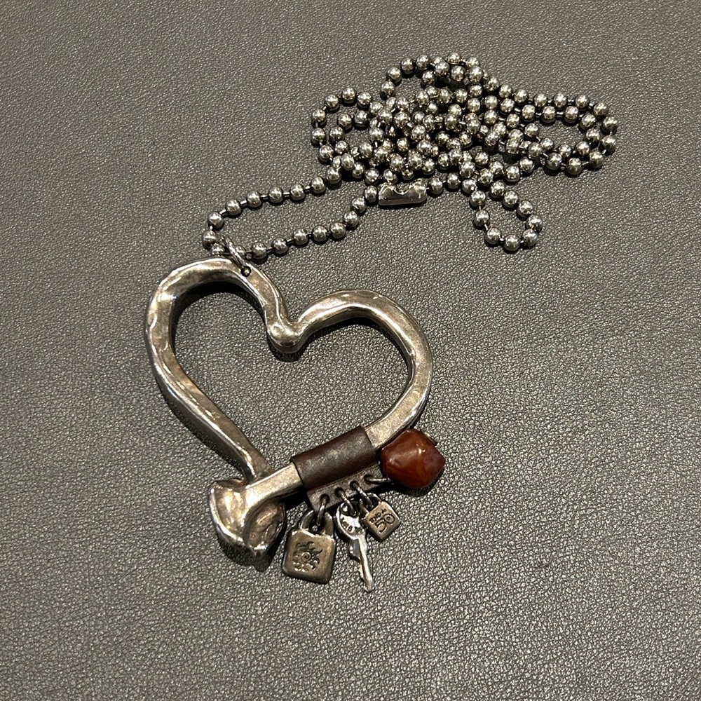 Uno de 50 Silver Heart Charm Necklace